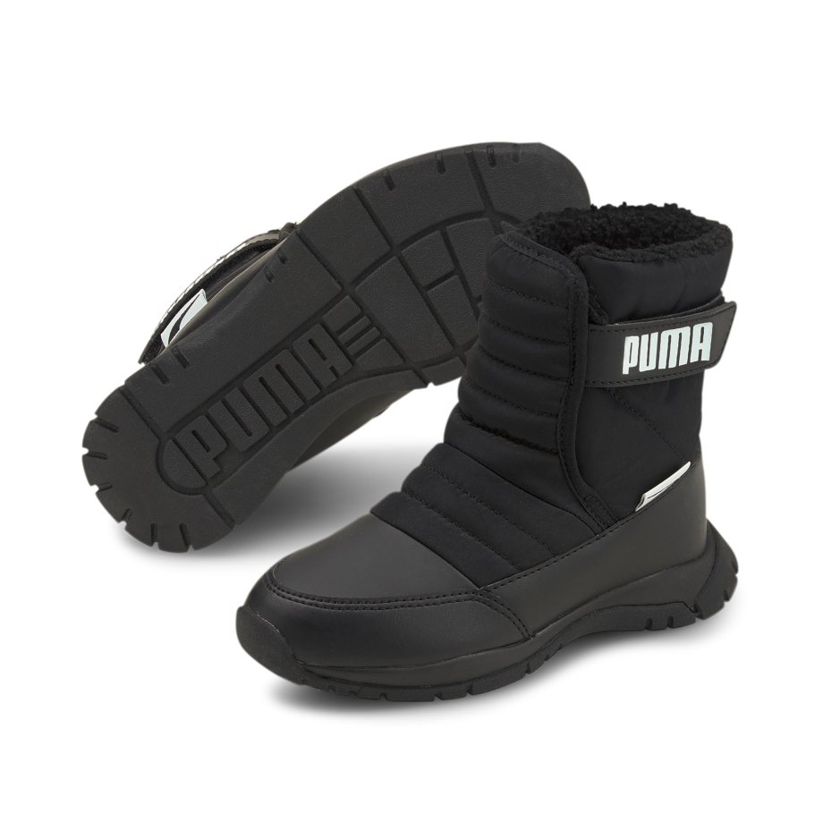 Zimne Cizmy Puma Nieve Zimná Boots Chlapcenske Čierne Biele | SK-GC8427315